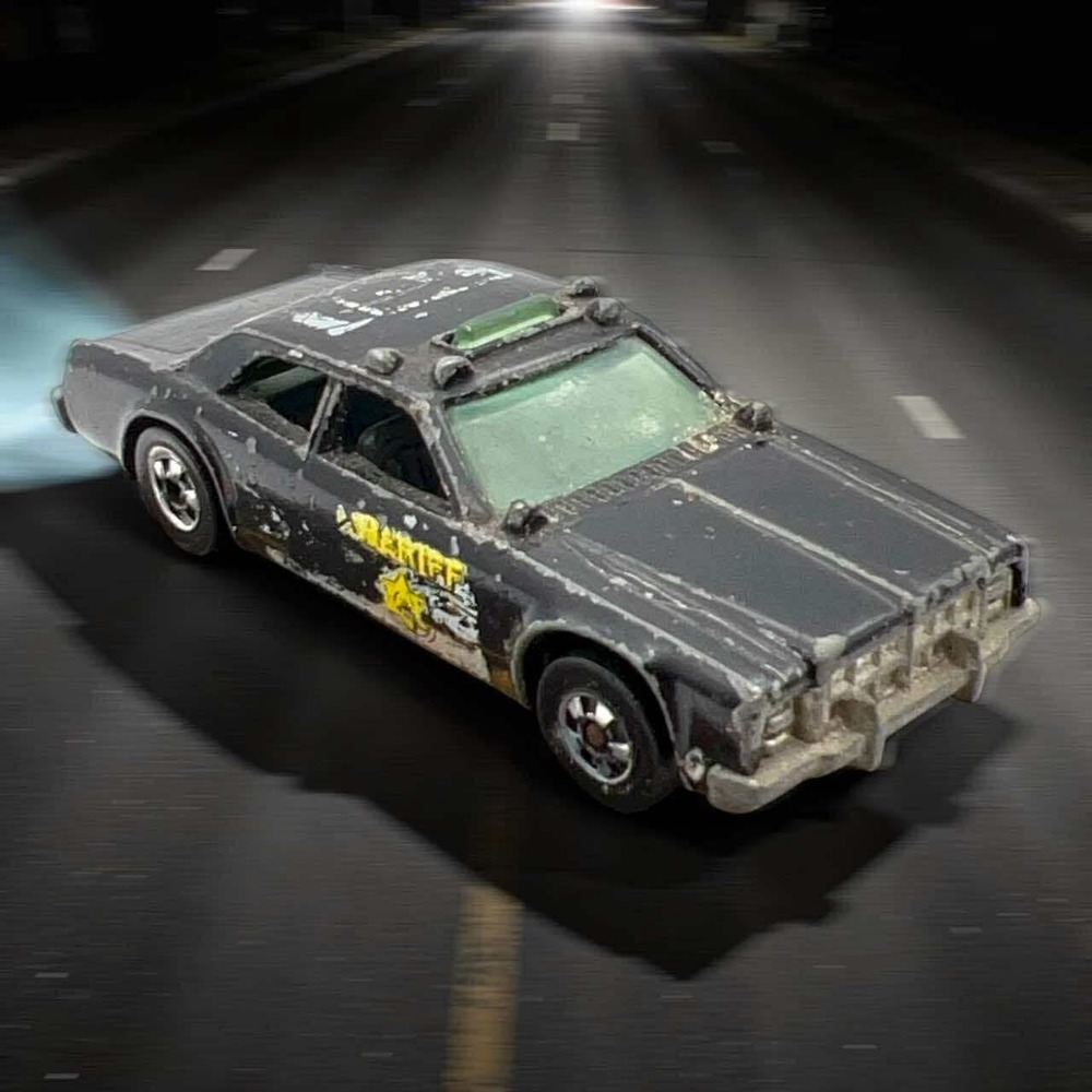 Hot Wheels Sheriff Police Car Black 1977 Vintage‎ Mattel Diecast Malaysia 1:64